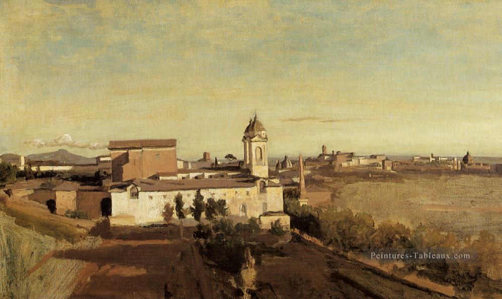 Rome la Trinita dei Monti Vue de la Villa Médicis Jean Baptiste Camille Corot Peintures à l'huile